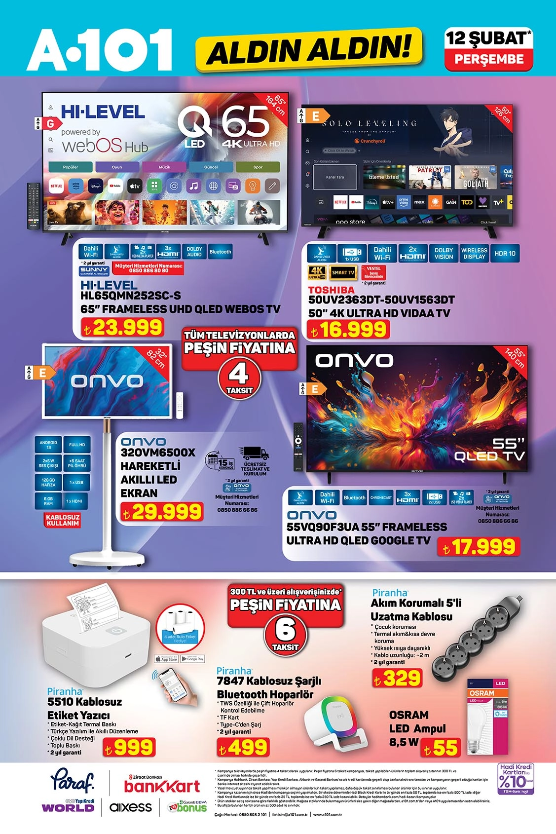 A101 12 Şubat 2026 Aldın Aldın Kataloğu: Teknolojiden Ev Eşyasına Dev Fırsatlar