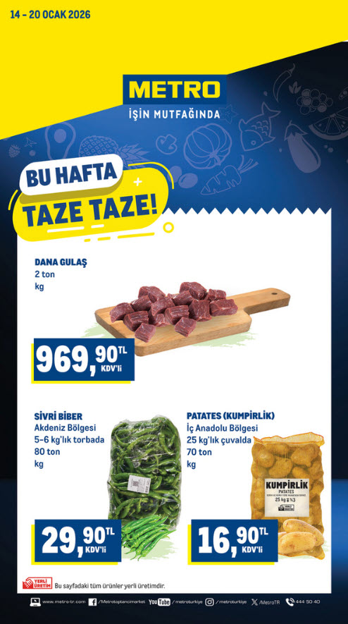 Metro 14 Ocak 2026 Katalog İncelemesi: Mutfakta Tazelik ve Kalite Zamanı