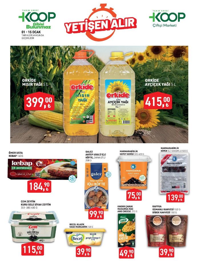 Tarım Kredi Market 1 Ocak 2026 Kataloğu: Mutfak Ekonomisinde "Yetişen Alır" Dönemi