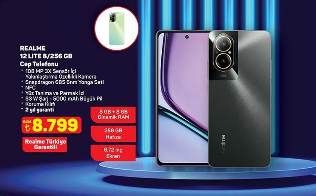A101 Fiyat ve Performansın Yeni Buluşma Noktası: Realme 12 Lite İncelemesi