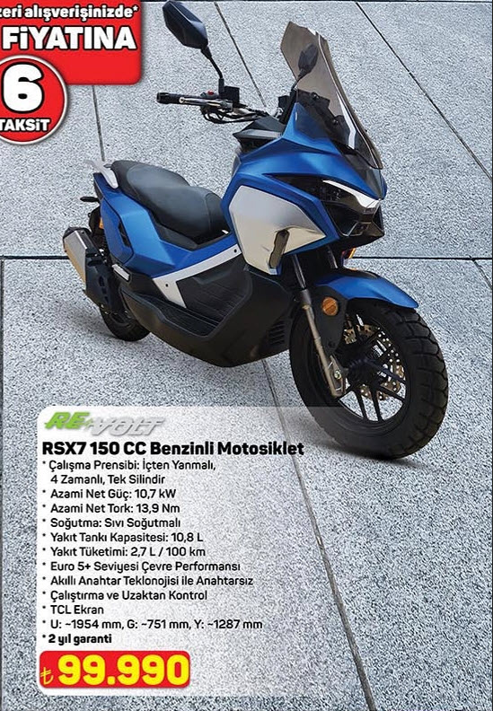 Revolt RSX7 150 CC Benzinli Motosiklet: Premium Sürüş Deneyimi