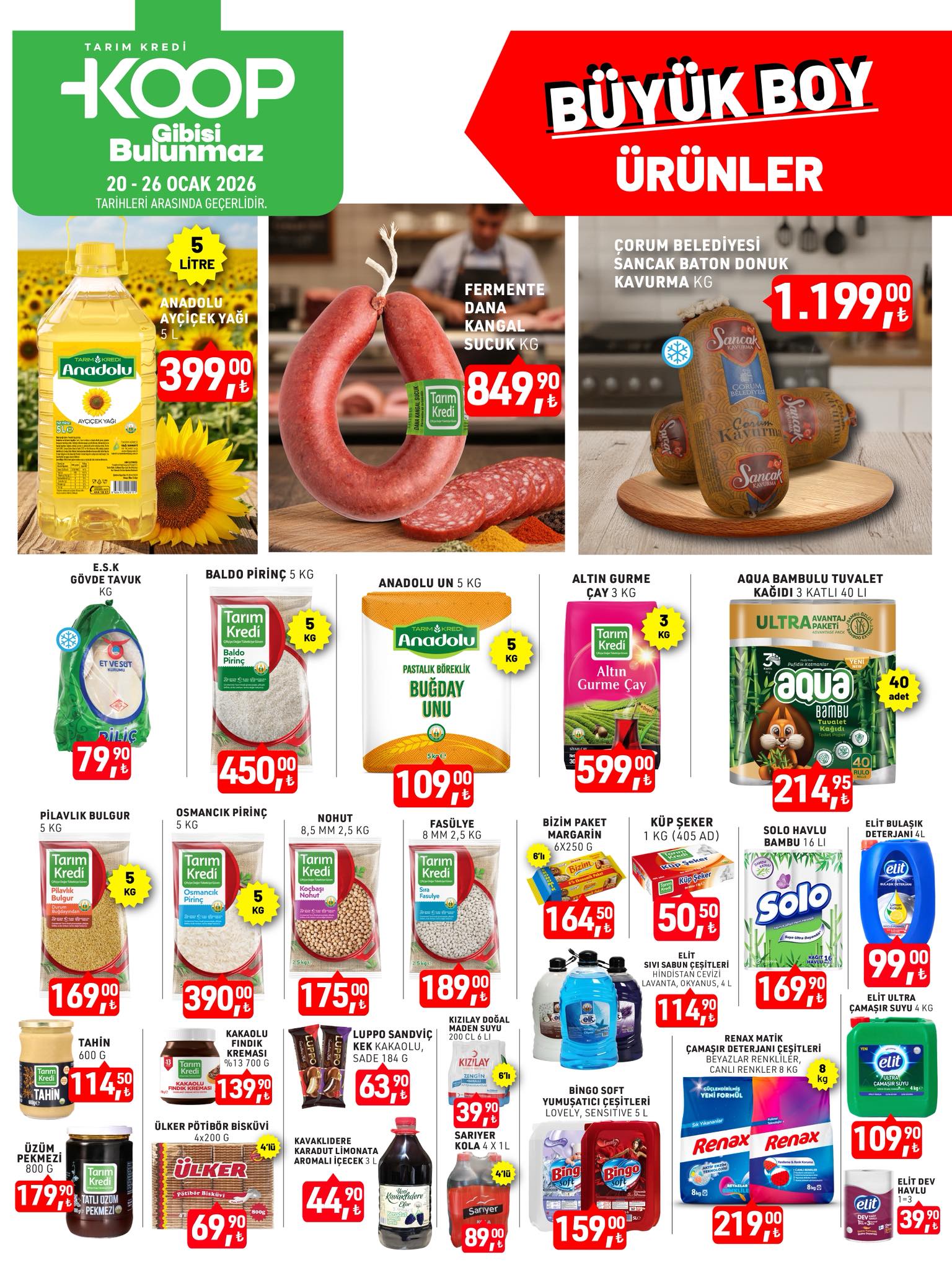 Tarım Kredi Market’te Dev Ocak İndirimi: Tarım Kredi 20 Ocak 2026 Kataloğu Yayınlandı!