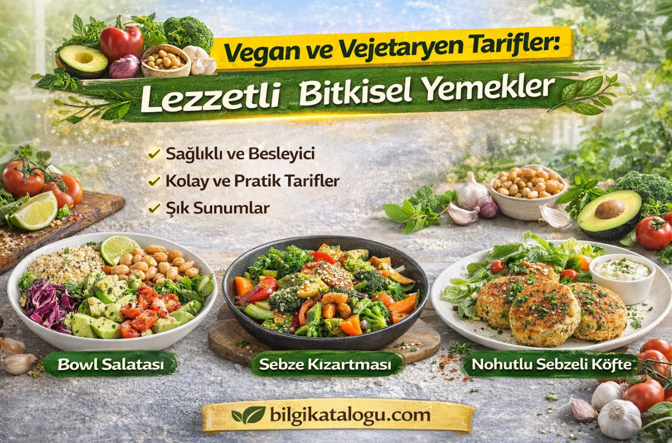 Vegan ve Vejetaryen Tarifler: Lezzetli Bitkisel Yemekler