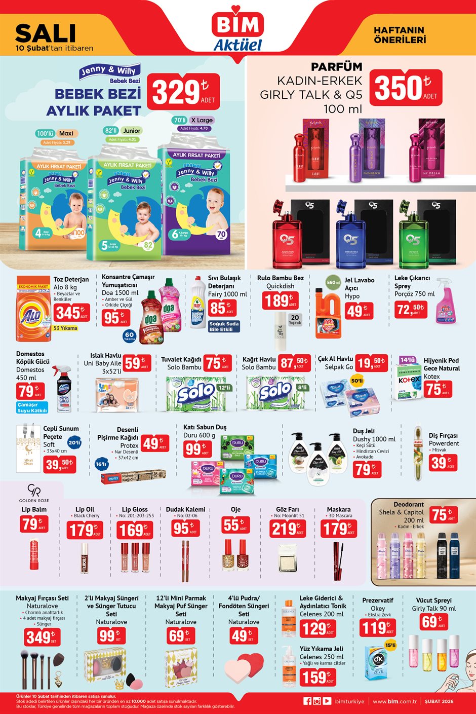 BİM 10 Şubat 2026 Aktüel Kataloğu Yayınlandı: Gıda, Temizlik ve Kişisel Bakım Ürünleri Öne Çıkıyor