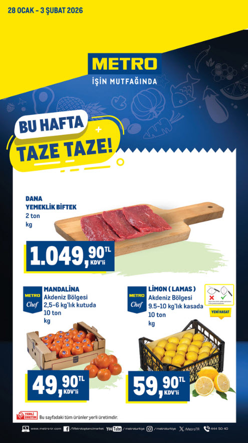 Metro Market 28 Ocak 2026 Aktüel Ürünler Kataloğu: Mutfakta Tazelik ve Kalite Zamanı