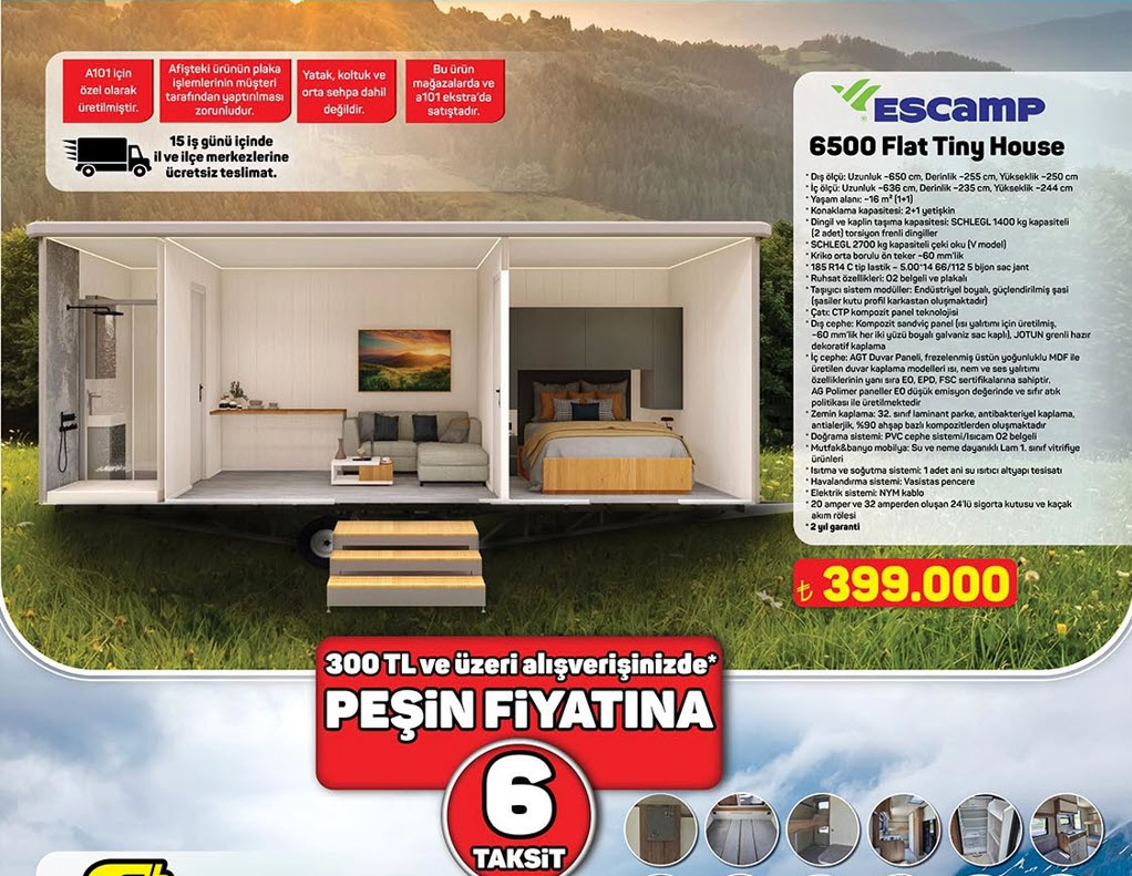 A101 26 Şubat Tiny House ve Karavan Kataloğu: Tiny House ve Karavan ile Özgür Yaşam Fırsatı!