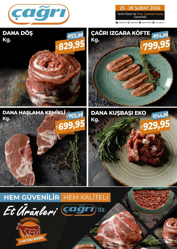 Çağrı Market 25 Şubat 2026 Aktüel Et Ürünleri Kataloğu: Güncel Fiyatlar ve Detaylı İnceleme