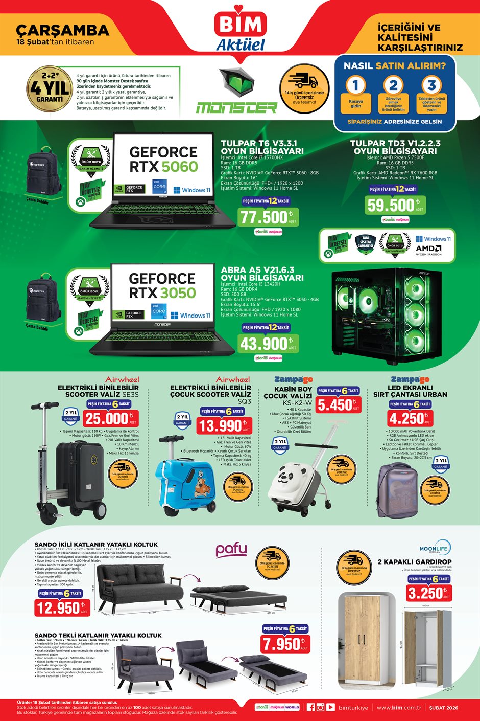 Bim 18 Şubat 2026 Aktüel Ürünler Kataloğu: Teknolojiden Ev Mobilyasına Büyük Fırsatlar