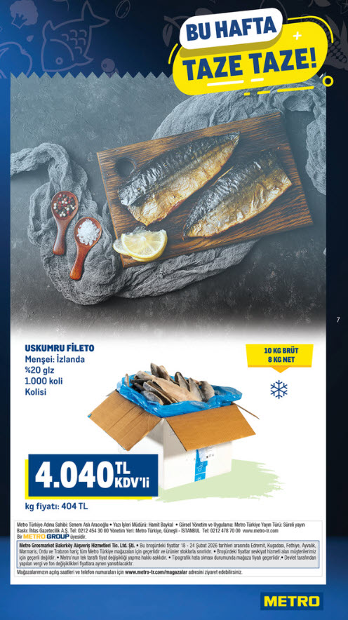 Metro Market 18 Şubat 2026 Aktüel Ürünler Kataloğu: Bu Hafta Taze Taze Fırsatlar
