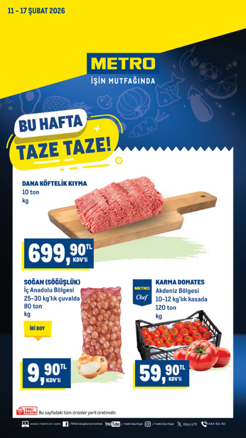 Metro Market 11 Şubat 2026 Aktüel Ürünler Kataloğu: Taze Ürünlerde Büyük Fırsatlar