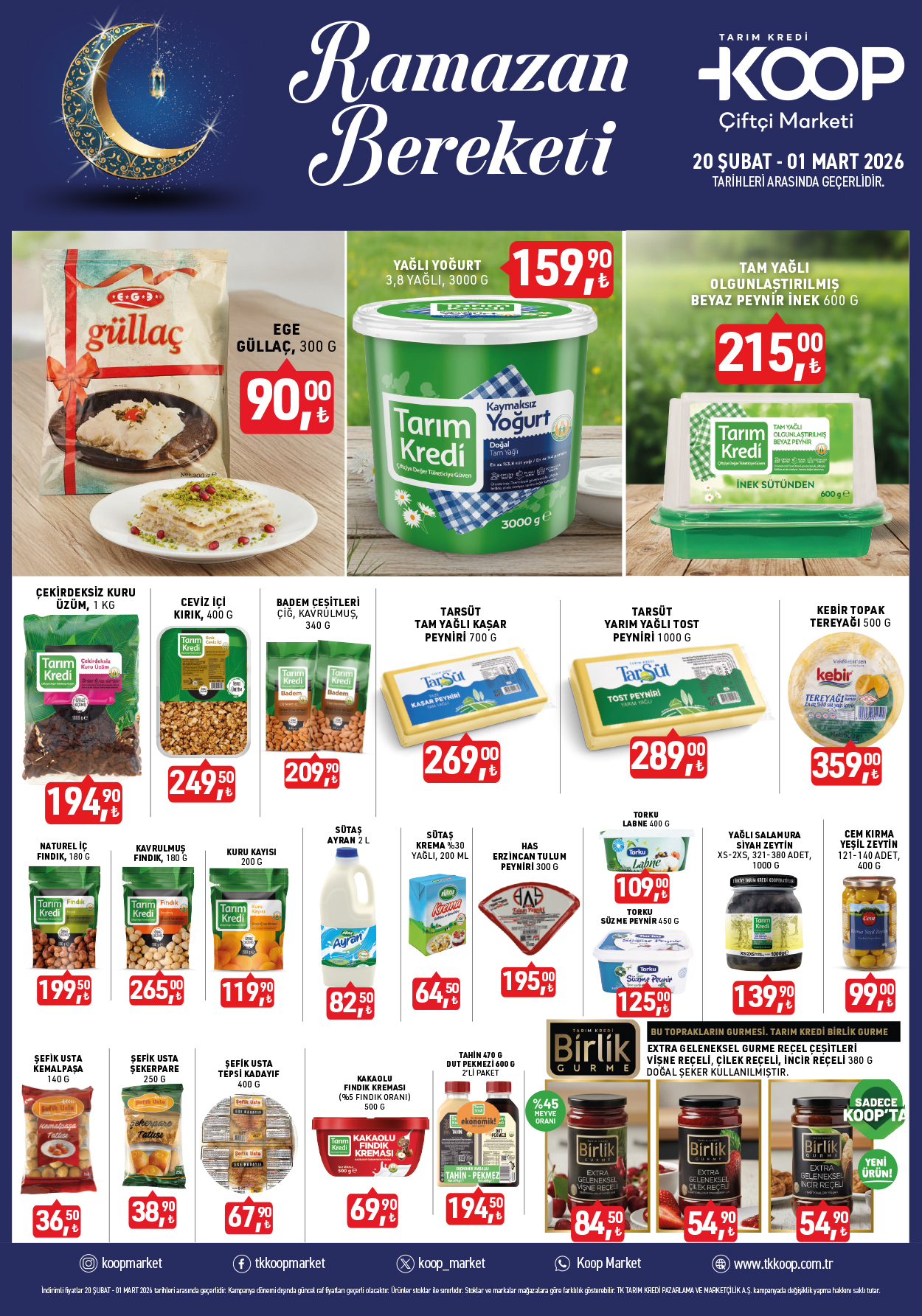 Tarım Kredi Market 20 Şubat 2026 Aktüel Ürünler Kataloğu: Ramazan Bereketi Fırsatları