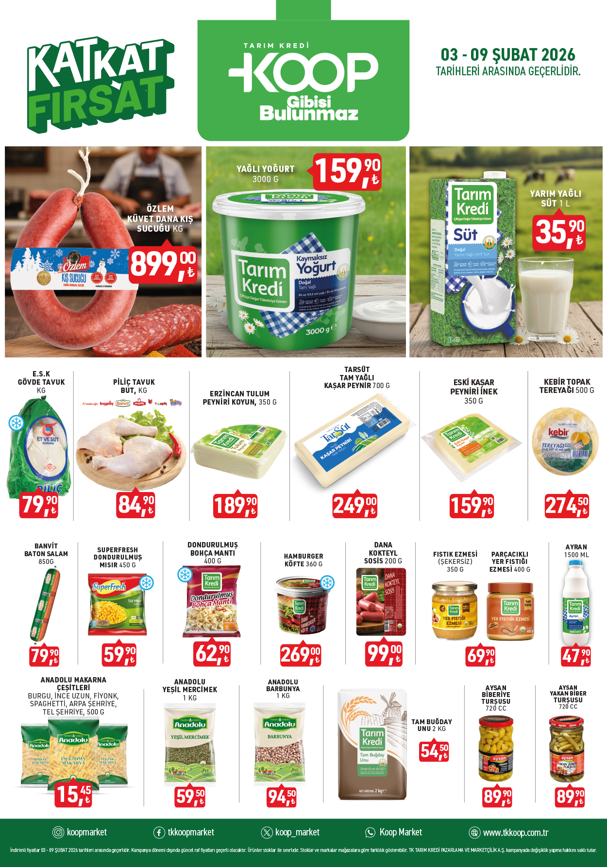 Tarım Kredi Market 3 Şubat 2026 Aktüel Ürünler Kataloğu: Uygun Fiyatlı Temel Gıda ve Kooperatif Fırsatları