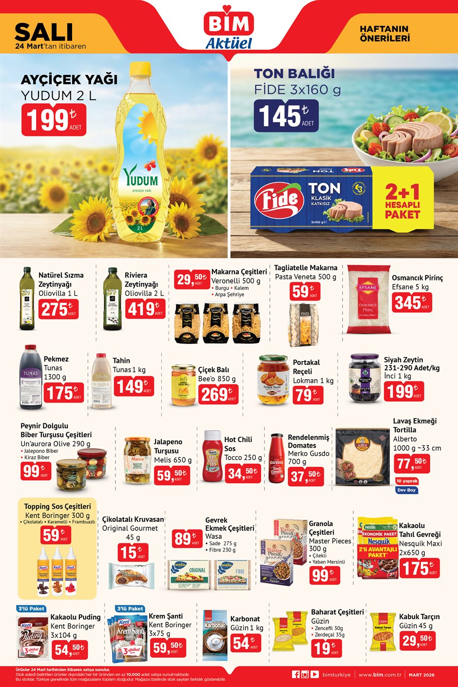 Bim 31 Mart 2026 Kataloğunda Öne Çıkan Ürün Grupları