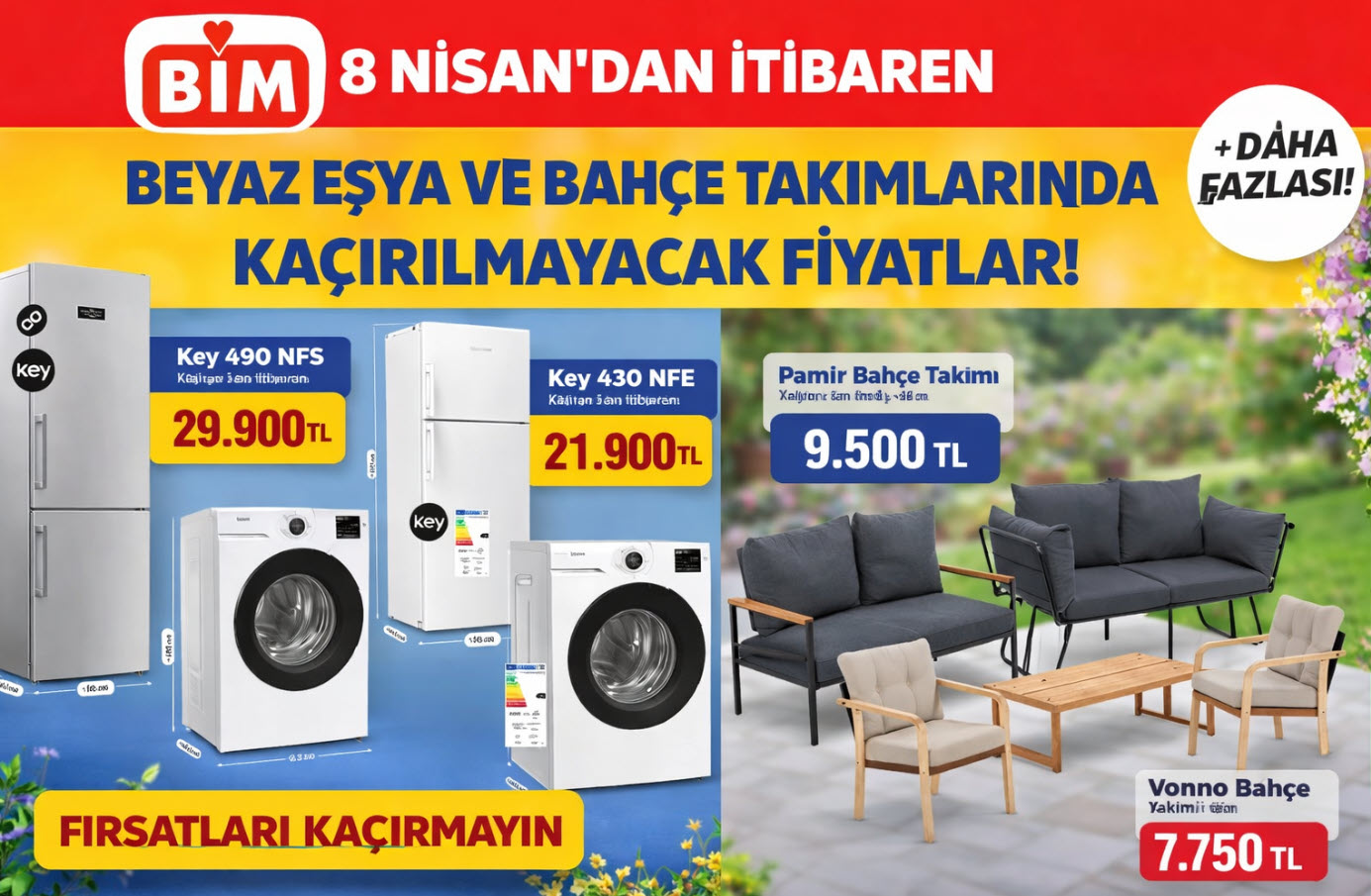 Bim 8 Nisan 2026 Kataloğu Yayınlandı! Bim 8 Nisan’da Fiyatları Altüst Ediyor! 29.900 TL’lik Buzdolabı, 15.500 TL’lik Çamaşır Makinesi Dikkat Çekiyor