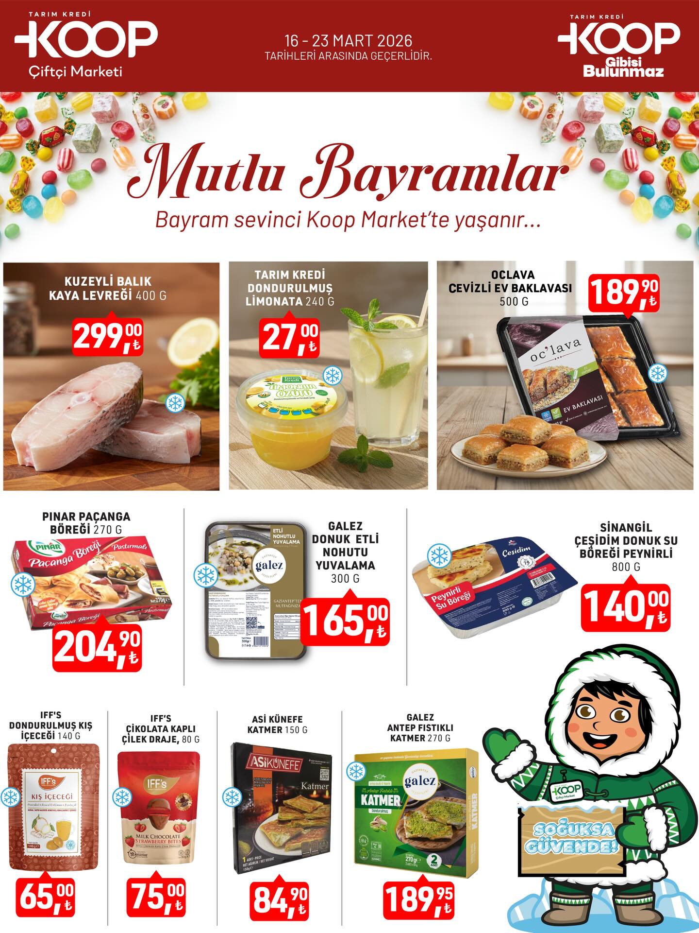 Tarım Kredi Kooperatif Market 16 Mart 2026 Kataloğu Yayınlandı! Tarım Kredi Market Bayram Öncesi Fırsat! Baklava, Su Böreği ve Katmer Fiyatları Dikkat Çekiyor