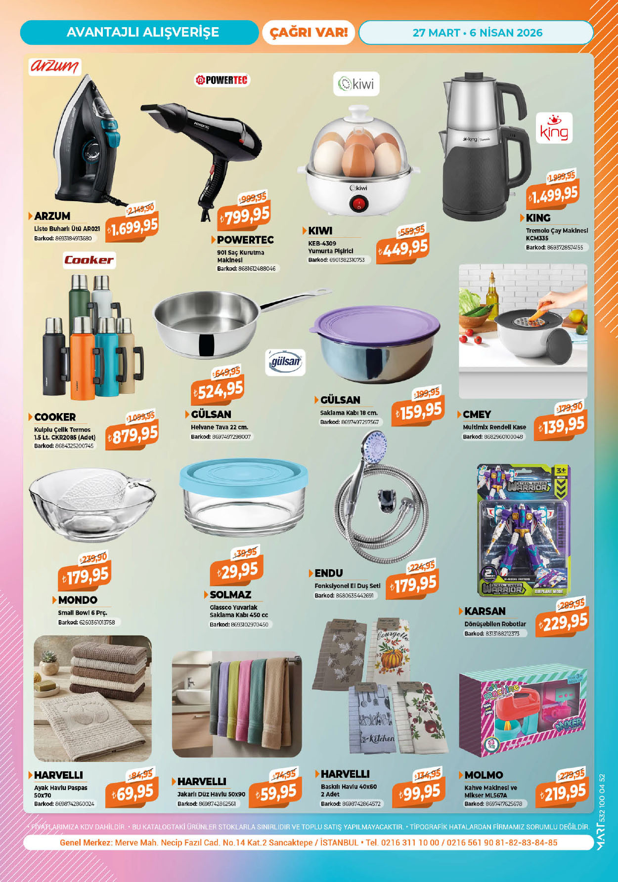 Çağrı Market 27 Mart 2026 Kataloğu