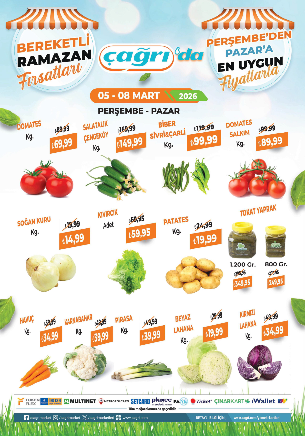 Çağrı Market 5 Mart 2026 Aktüel Ürünler Kataloğu: Ramazan Sofraları İçin Sebze ve Meyvede Büyük İndirim!