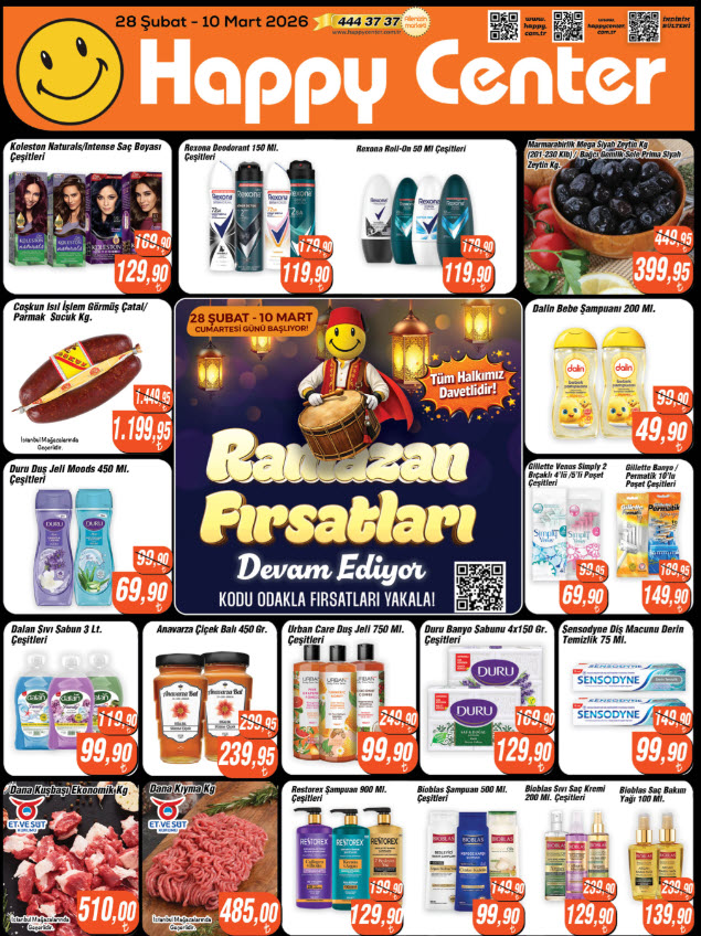 Happy Center 28 Şubat 2026 Aktüel Ürünler Kataloğu: Ramazan Fırsatları Devam Ediyor