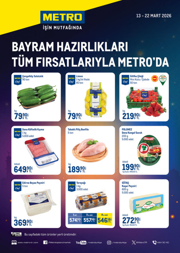 Metro Market 13 Mart 2026 Kataloğu Yayınlandı