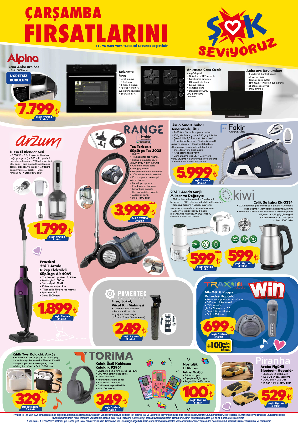 Şok 11 Mart 2026 Kataloğu! Şok’tan Bayram Öncesi Büyük Kampanya: 7.799 TL Ankastre Set, 599 TL Mutfak Robotu ve Yüzlerce Ürün İndirime Girdi