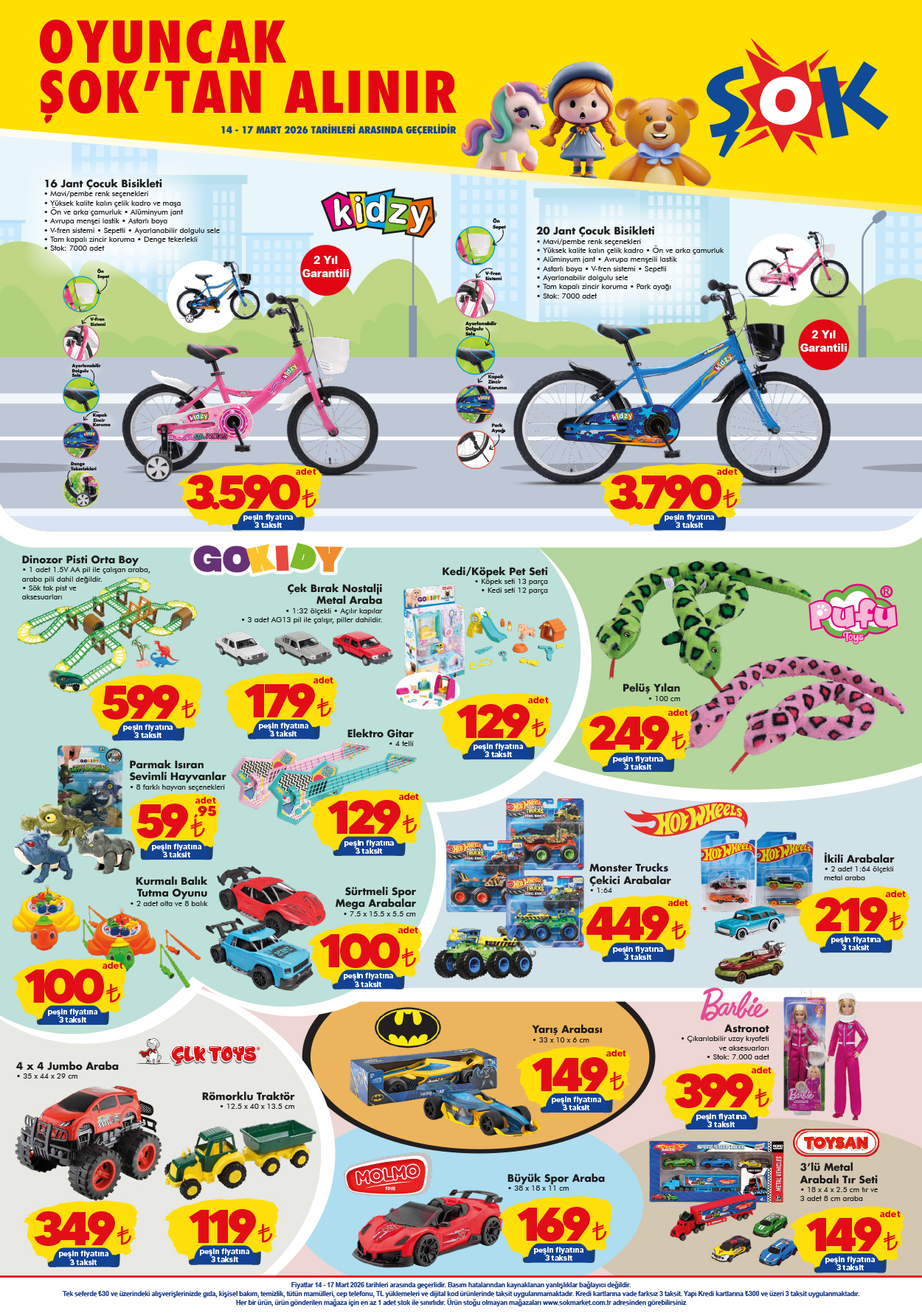 Şok 14 Mart 2026 Kataloğu Oyuncak ve Çocuk Ürünlerinde Büyük Fırsatlar
