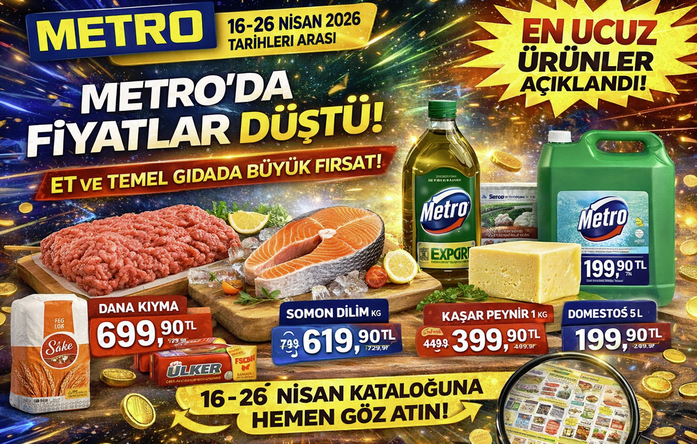Metro Market 16 Nisan 2026 Kataloğu Yayınlandı! Metro’da Fiyatlar Düştü! Et ve Temel Gıdada Büyük Fırsat