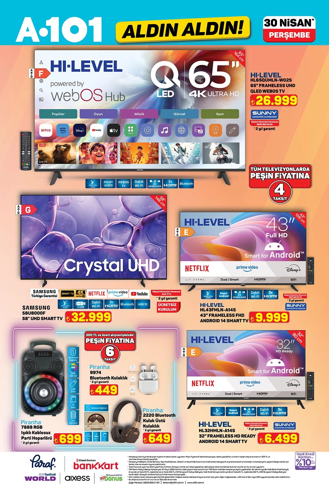 A101 30 Nisan 2026 Kataloğu