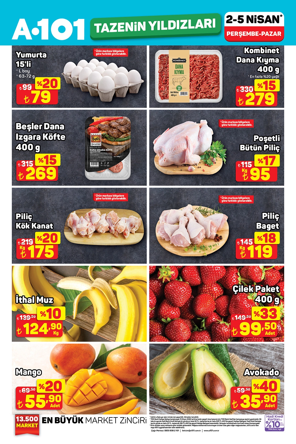 A101 2 Nisan 2026 Tazenin Yıldızları Kataloğu